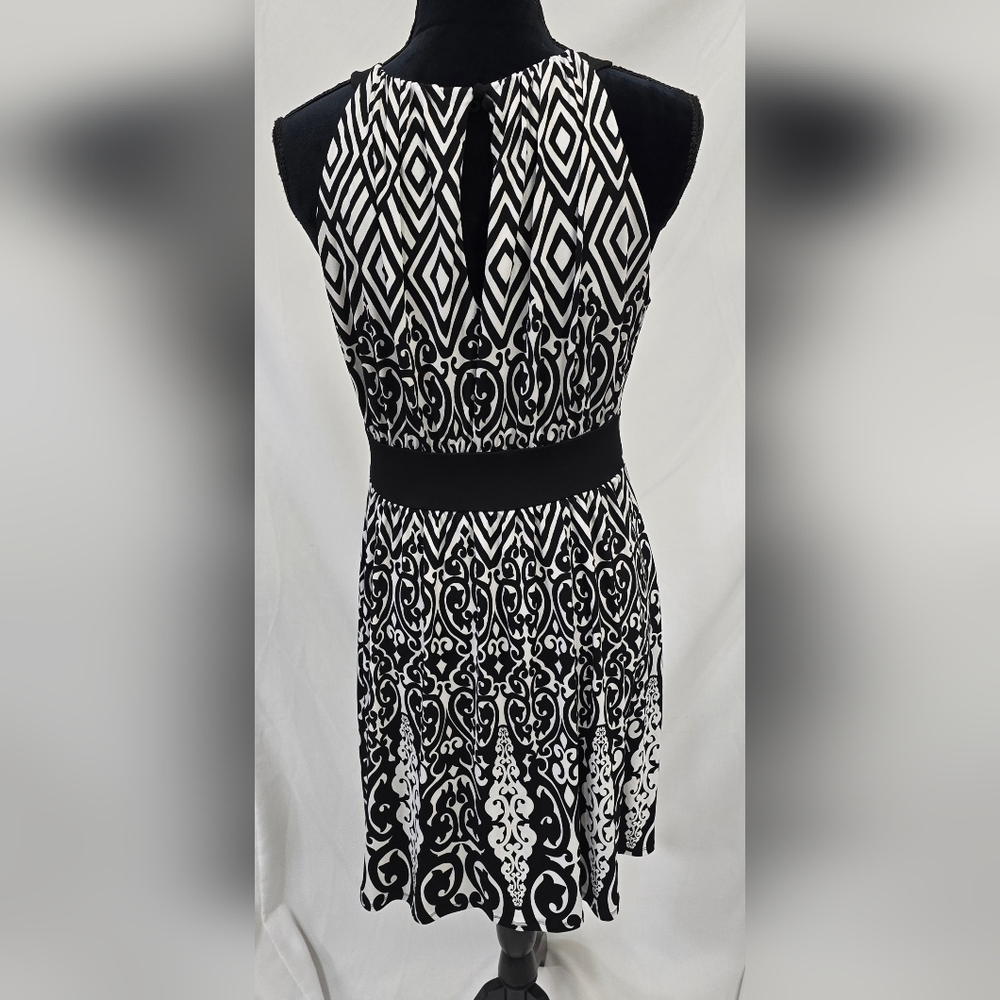 WHBM women S halter fit flare dress skater whimsy goth coastal  wedding - Picture 8 of 11